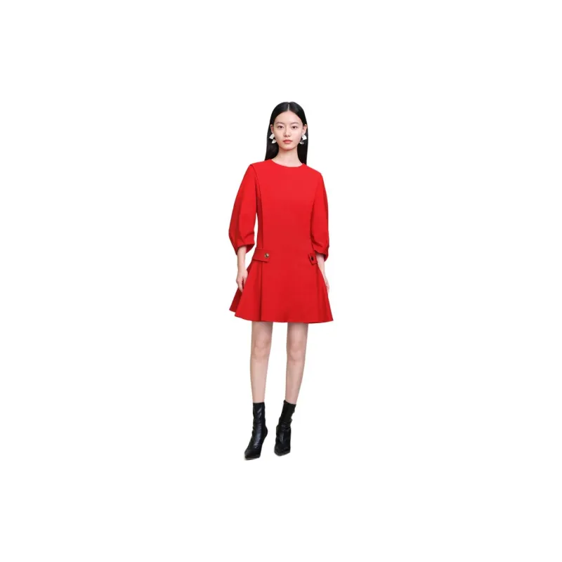 JZ. ANNAKRO Long Sleeved Dress Women's Red-2