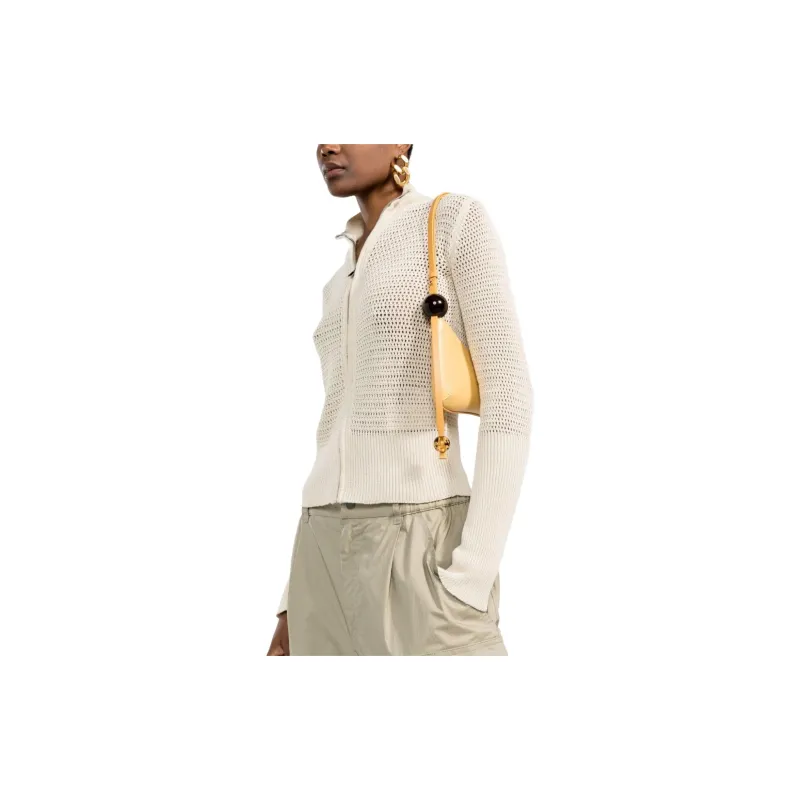 There Was One Open-knit Zip-up Cardigan-6