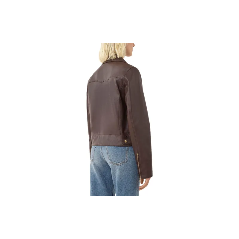 Chloé Zip-Up Leather Jacket-1