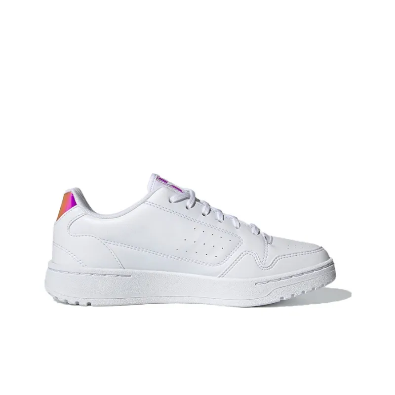 Adidas Originals NY 90 J Laser Low Top Skateboard Shoes White Teenagers-1