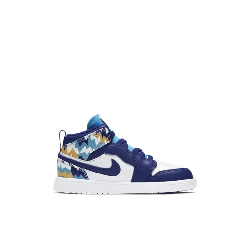 Jordan 1 Mid ALT PS White Blue-1