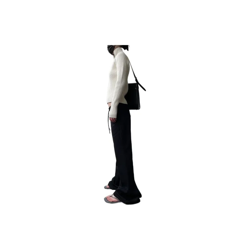 Fax Copy Express Flared Pants Sports Pants Women's Black-5