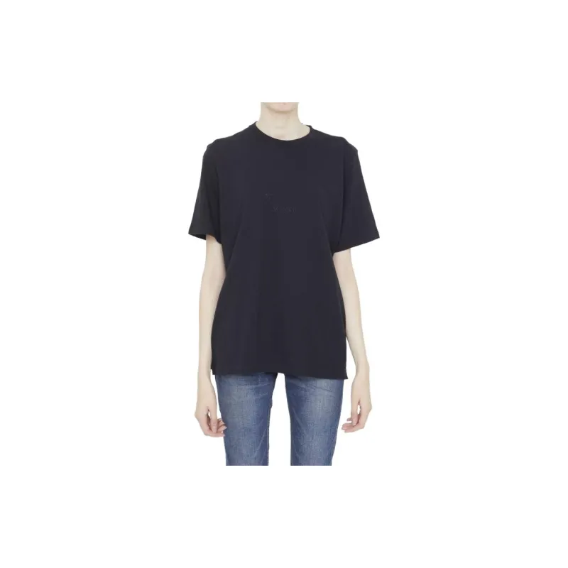 SAINT LAURENT Logo embroidered Cotton T shirt-2