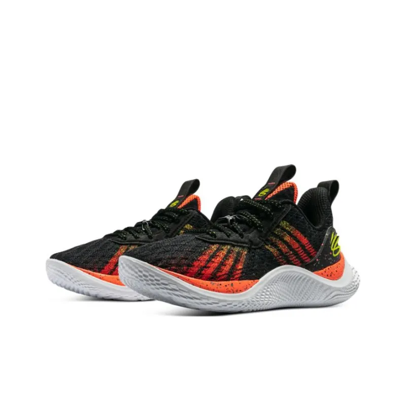 Under Armour CURRY 10 Curry 1 0 Cushioning, Wear Resistant Low Top Performance Basketball Shoes Black Orange Unisex-2
