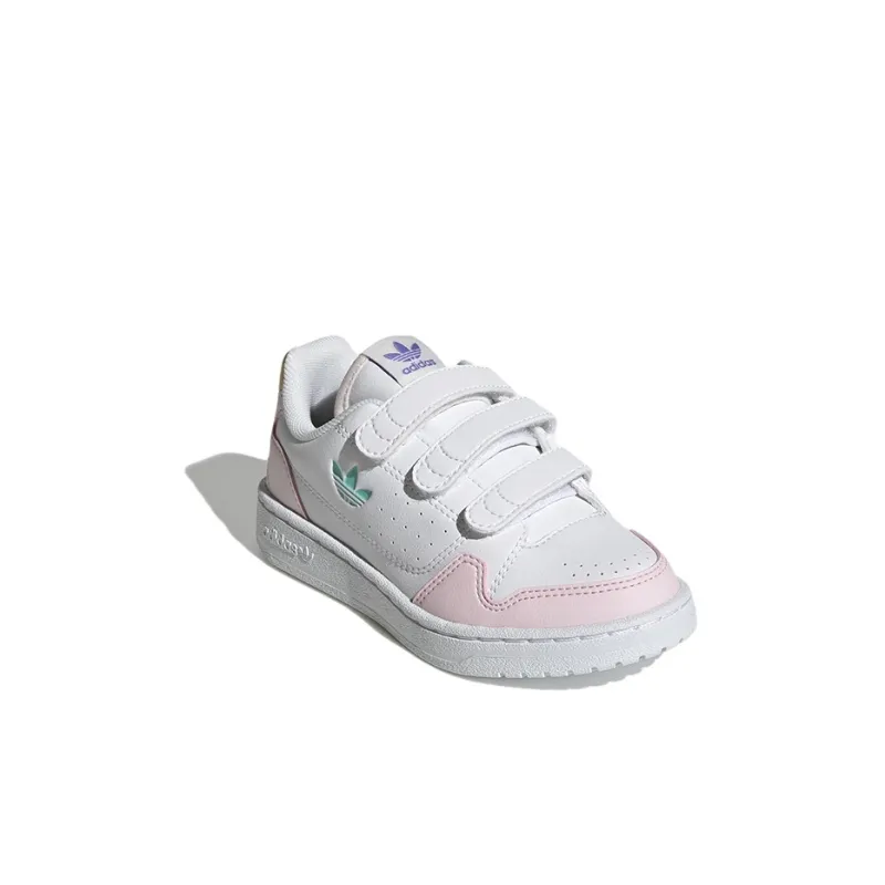 Adidas Originals NY 90 Anti Slip Wear Resistant Low Top Kids' Skateboarding Shoes White Children Aged 3 7 Years Old-2