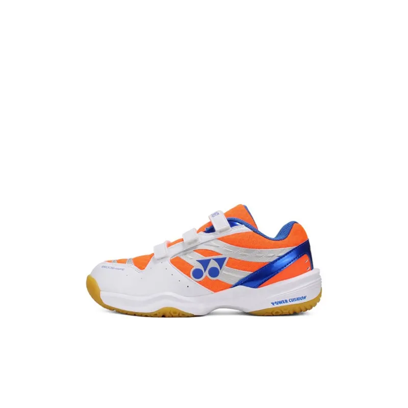 YONEX Power Cushion Badminton Shoes White Orange Kids'-0