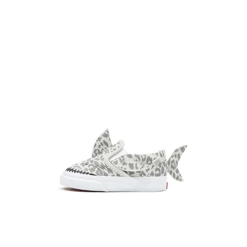 Vans Slip on Series Low Top Skateboard Shoes Gray White Infant And Toddler-0
