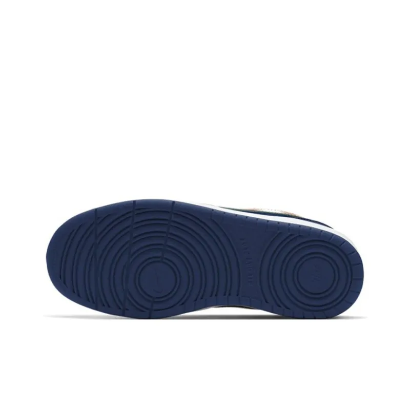 Nike Court Borough 2 Low 2 Anti Slip Wear Resistant Low Top Kids' Skateboarding Shoes Marine Blue Unisex-3