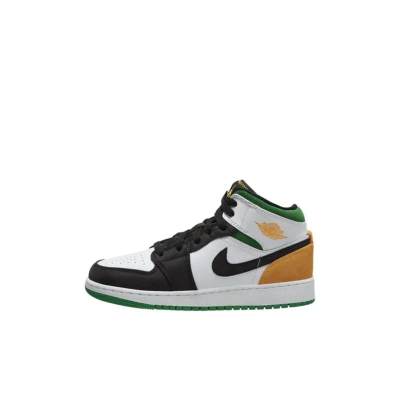 Jordan 1 Mid SE White Laser Orange Lucky Green PS-0