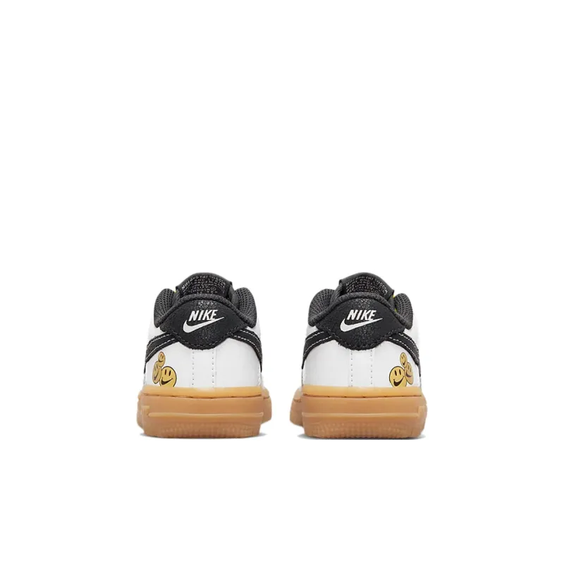 Nike Air Force 1 LV8 Low Top Skateboard Shoes White Brown Infant And Toddler-4