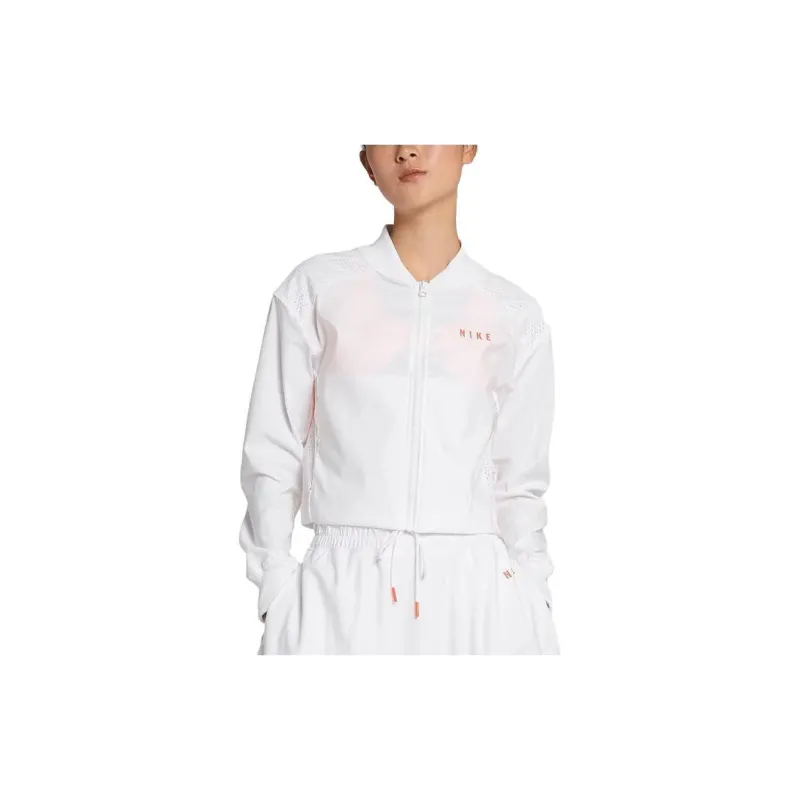 Nike Cropped Coats Women's White-3