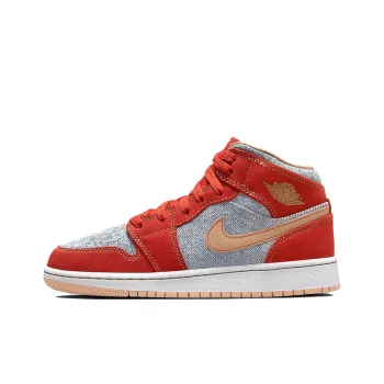 Jordan 1 Mid Denim Red GS