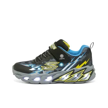 Skechers Bob's Slip-Resistant Cushioning Wear-Resistant Kids Lifestyle Shoes Black Blue Teenagers