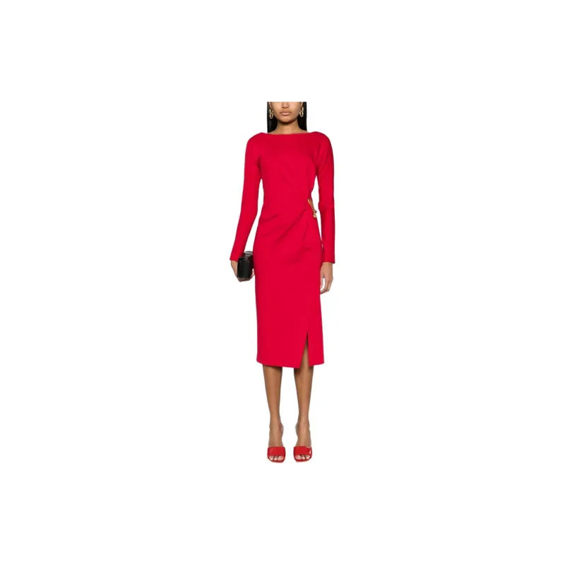 MOSCHINO SS24 Long-Sleeved Dresses Women's Red-1