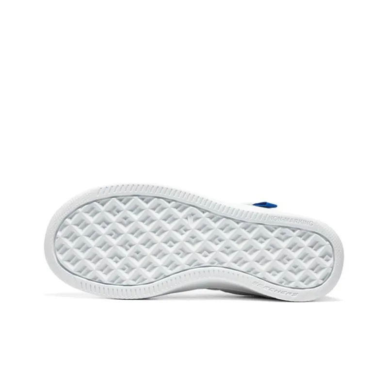 Skechers Sport Court 92 Low Top Kids' Skateboarding Shoes White Blue Teenagers-4