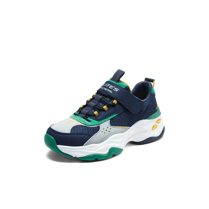 Skechers Cushioning, Wear Resistant Low Top Kids Lifestyle Shoes Dark Blue Green Kids'-2