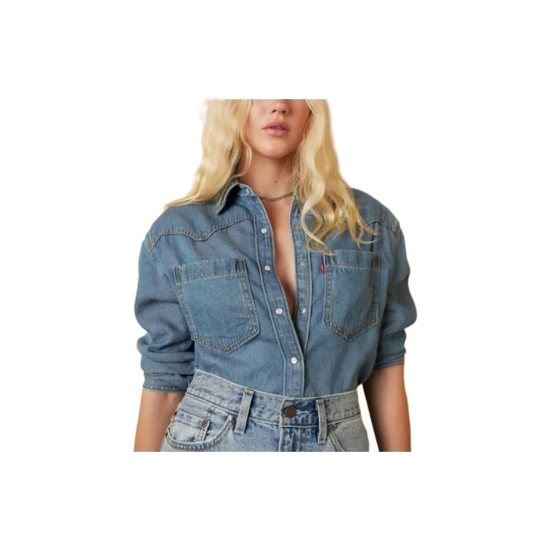 Levis Shirts Women's Blue-4