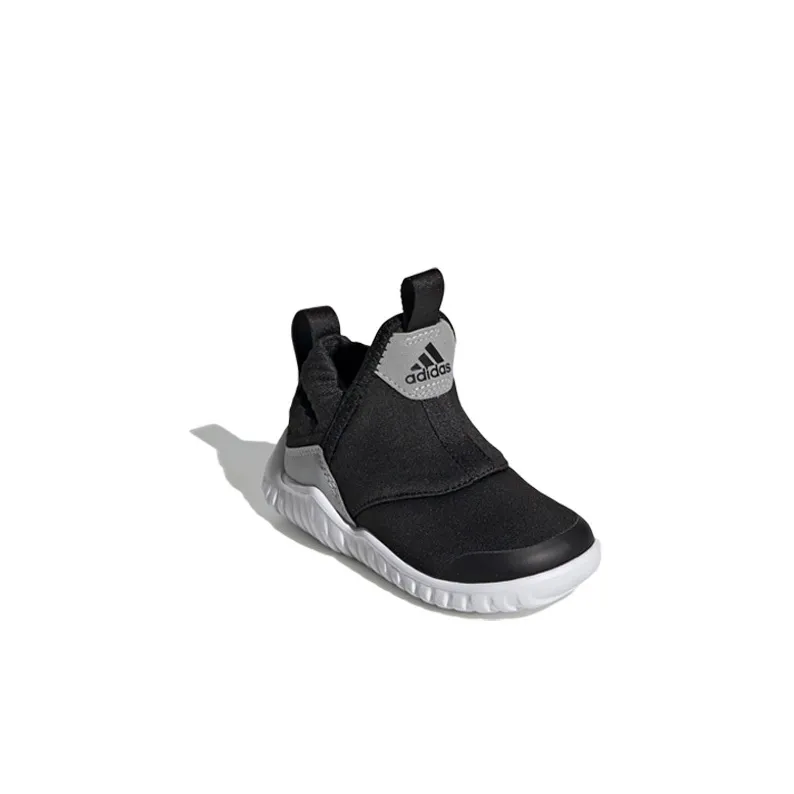 Adidas Rapidazen I Slip Resistant Low Top Running Shoes Black Gray White Infant And Toddler-2