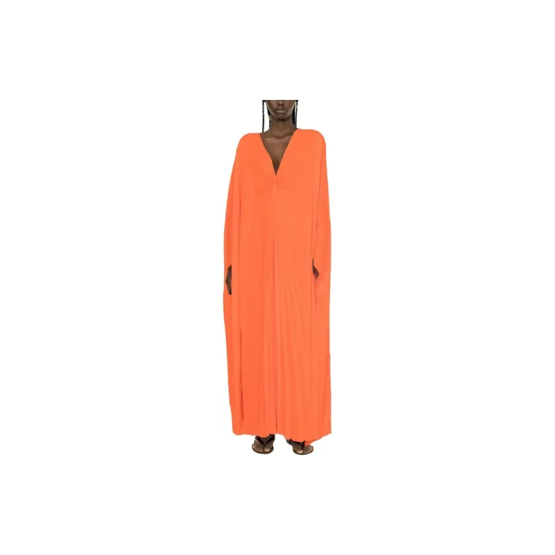 Valentino Long-Sleeved Dresses Women's Orange-2