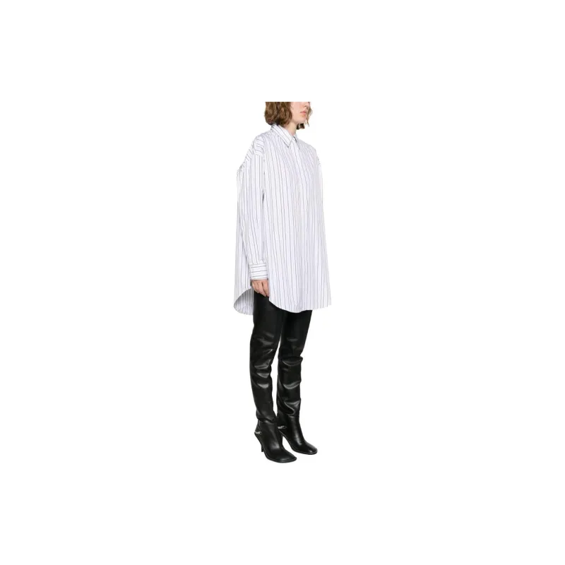 OFF-WHITE Pinstriped Long-Sleeved Poplin Shirt-3