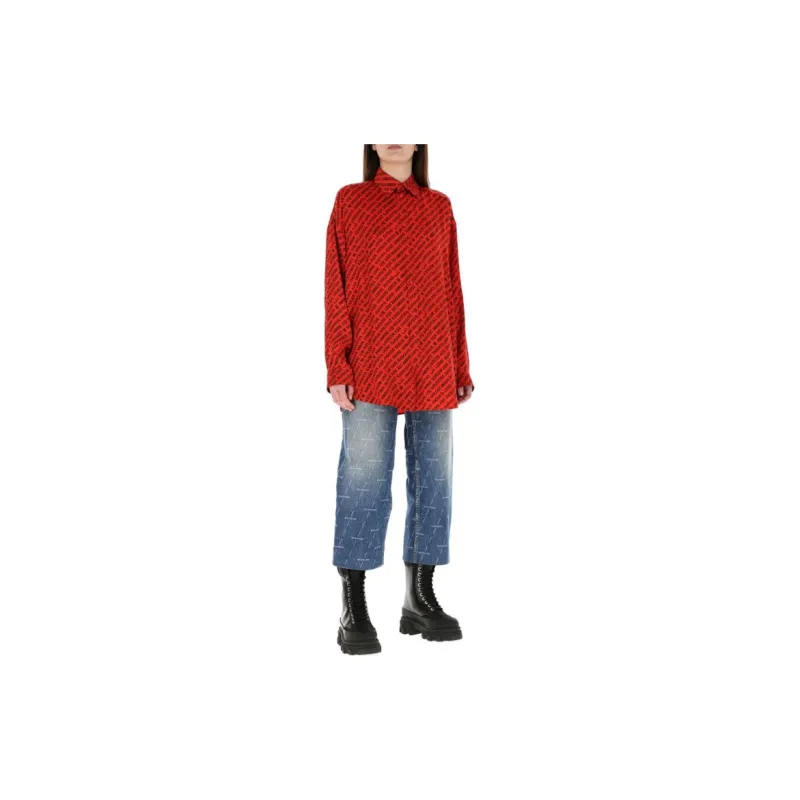 Balenciaga Shirt Regular Fit Women's Red-2