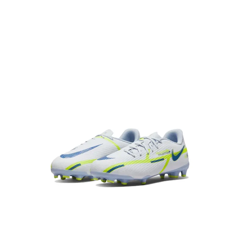 Nike Phantom GT Anti-Slip And Wear-Resistant Lightweight Low-Top Kids' Soccer Shoes White Blue Green Kids'-2