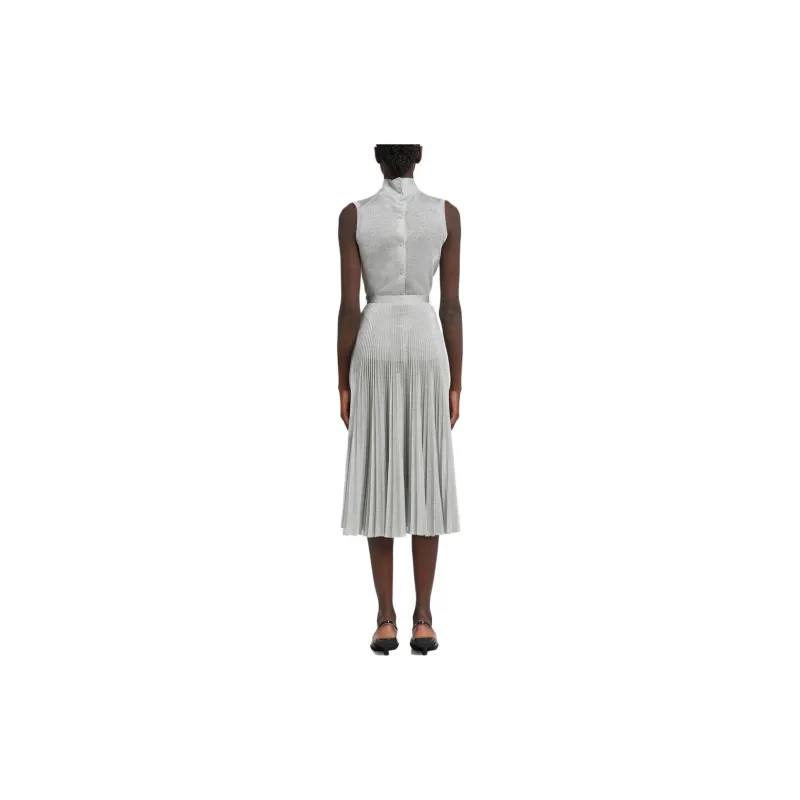 PRADA Casual Long Skirts Women's Silver Gray-2
