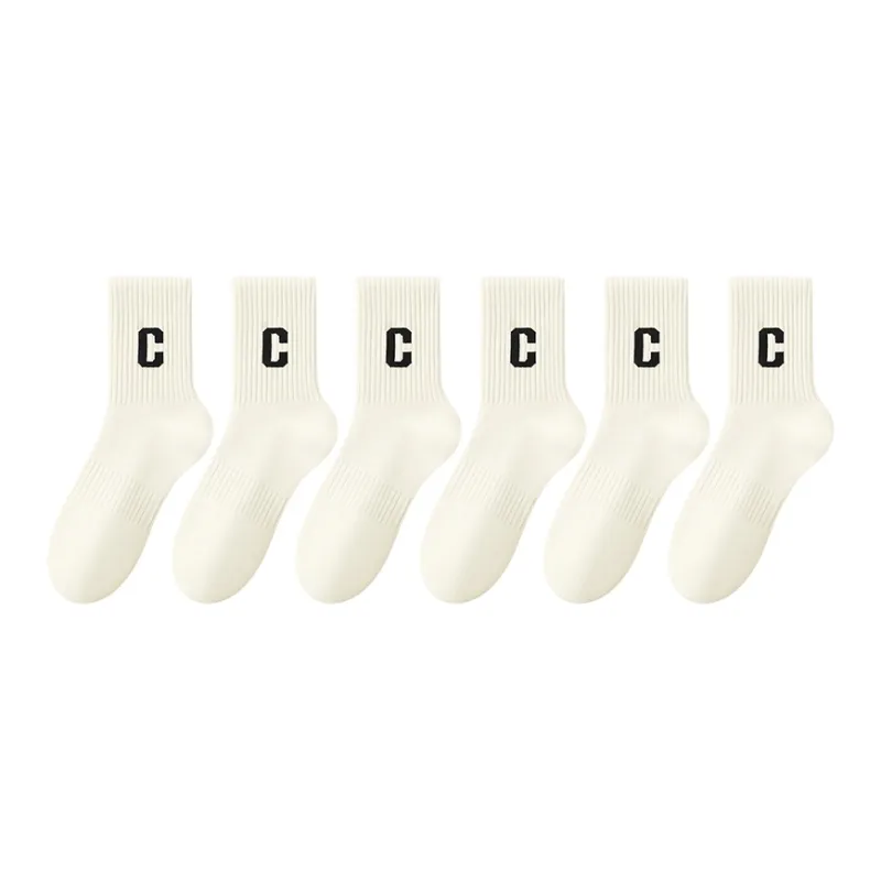 H YXIANG Mid Calf Socks Women's 6 Pack-10