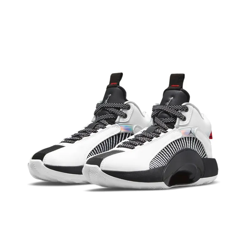 Jordan XXXV White Metallic Silver Black GS-2