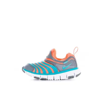 Nike Dynamo Free Slip Resistant Cushioning Wear Resistant Kids Lifestyle Shoes Blue Orange Children Aged 3 7 Years Old