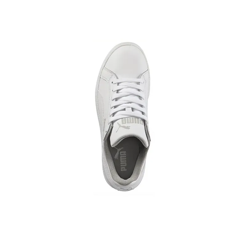 PUMA Smash Series Low Top Skateboard Shoes White Teenagers-3