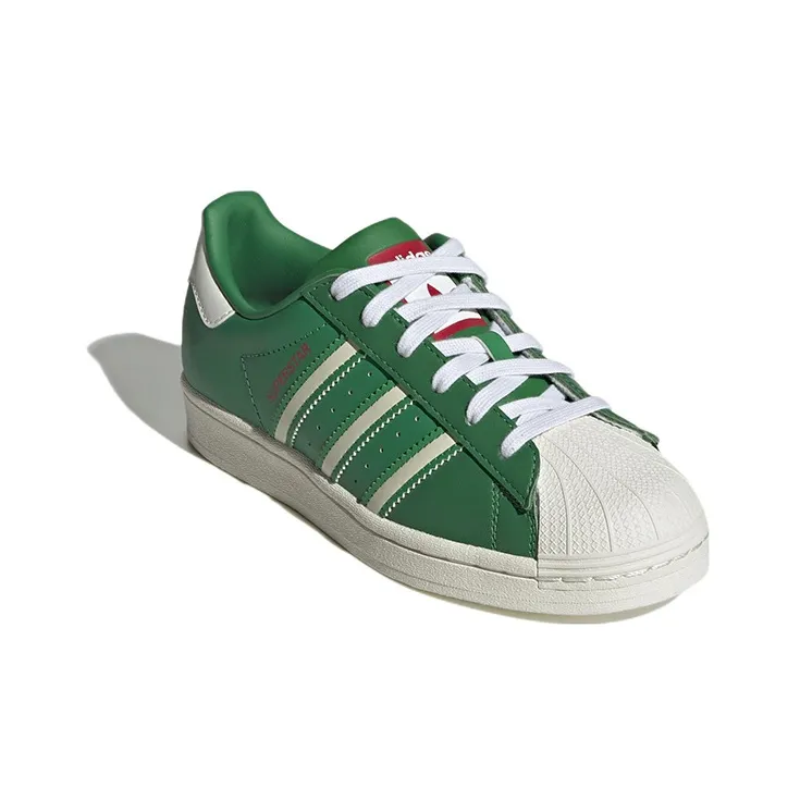 Adidas Originals Anti Slip Wear Resistant Low Top Kids' Skateboarding Shoes Green Teenagers-2