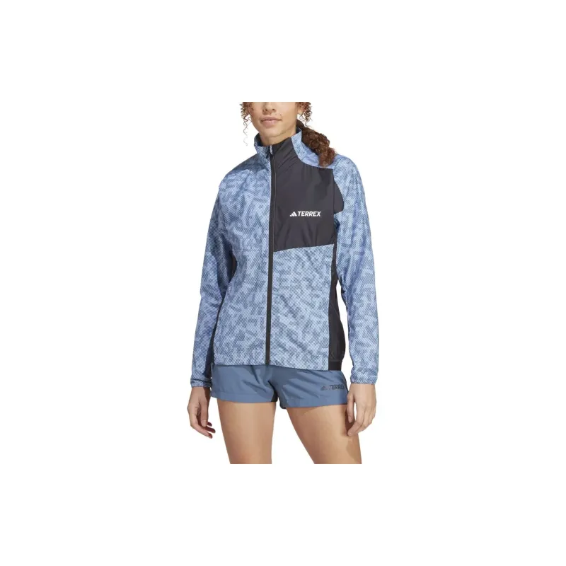 Adidas TRAIL WIND J W Jackets Coats Women's Blue-2