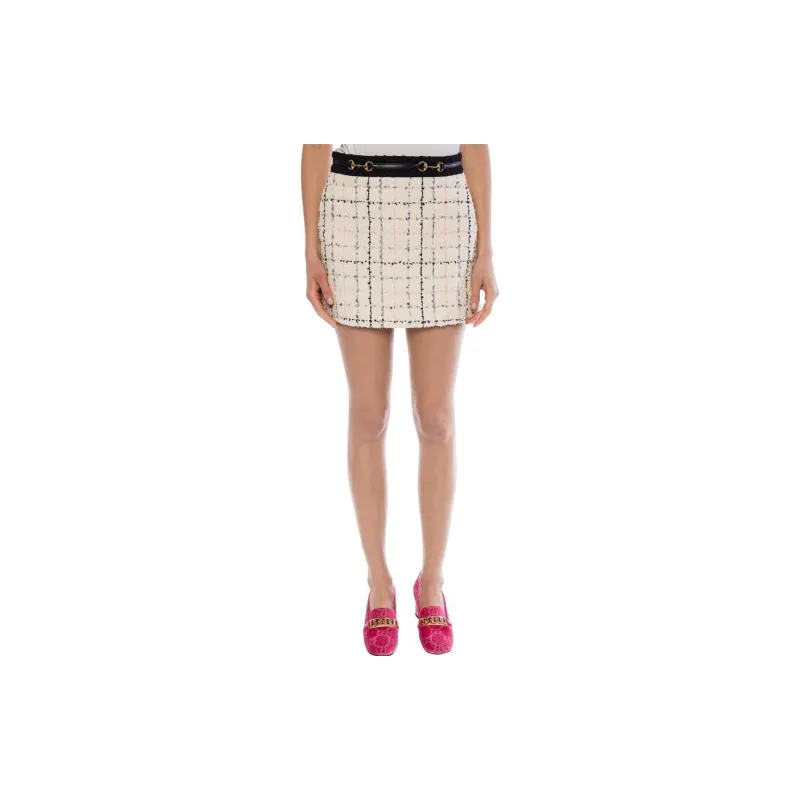 GUCCI Casual Short Skirts Women's Beige-3