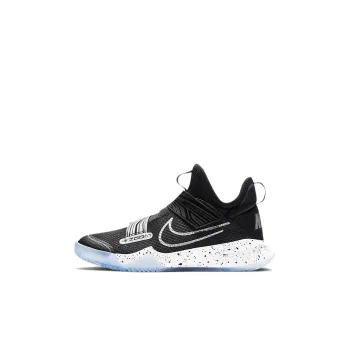 Nike GS Slip Resistant Cushioning Abrasion Resistant Low Top Children's Basketball Shoes Black White Kids'