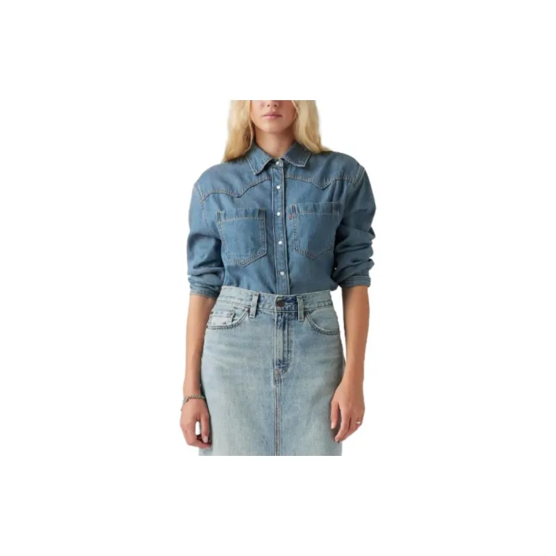 Levis Shirts Women's Blue-2