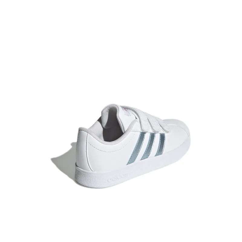 Adidas VL Court 2.0 J 'White Vision Metallic'-3