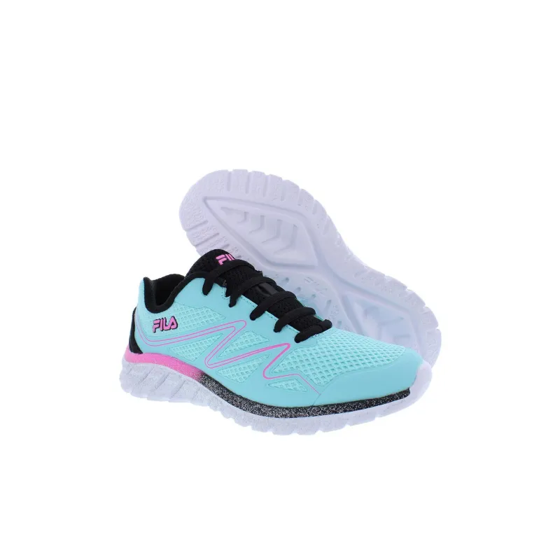 FILA KIDS Panorama 9 Durable Breathable Low Top Kids' Running Shoes Blue Black Kids'-3