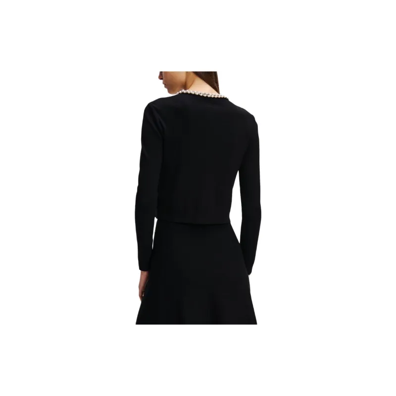 KARL LAGERFELD / Karl Lagerfeld Jeans Essential Pearl embellished Cardigan-4
