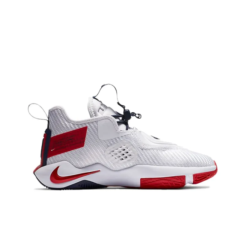 Nike LeBron Solder 14 White University Red GS-1