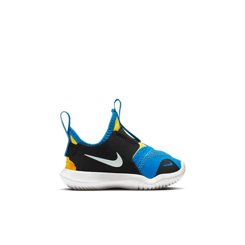 Nike Flex Runner Abrasion Resistant Breathable Low Top Running Shoes Black Blue Infant And Toddler-1