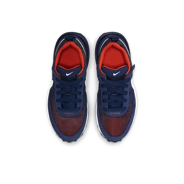 Nike Waffle One Low Top Sports Casual Shoes Blue Orange Children Aged 3 7 Years Old-3