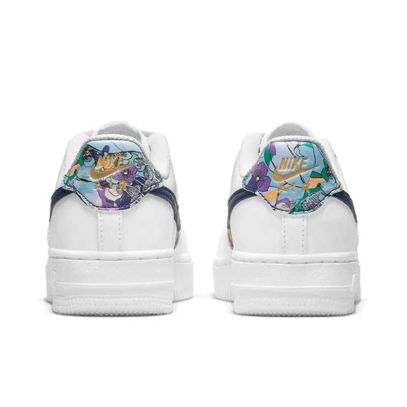 Nike Air Force 1 Low '07 LV8 White Blue Void Metallic Gold GS-4
