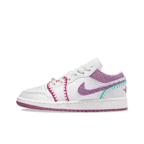 Jordan 1 Low White Light Bordeaux GS