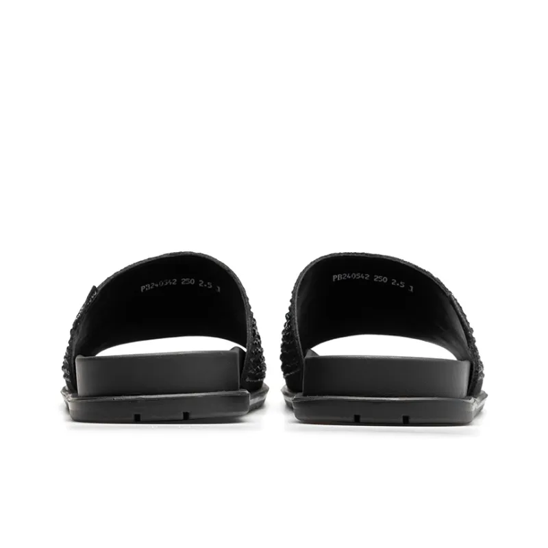 PARDASAUL Rubber Sole Slip Resistant Slide Slippers Men's Black-4