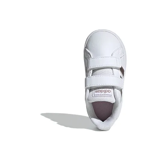 Adidas Neo GRAND COURT Shock Absorbers Low Top Skateboard Shoes White Infant And Toddler-4