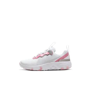 Nike React Element 55 Cushioned Slip Resistant Low Top Kids' Running Shoes Pink White Children Aged 3 7 Years Old