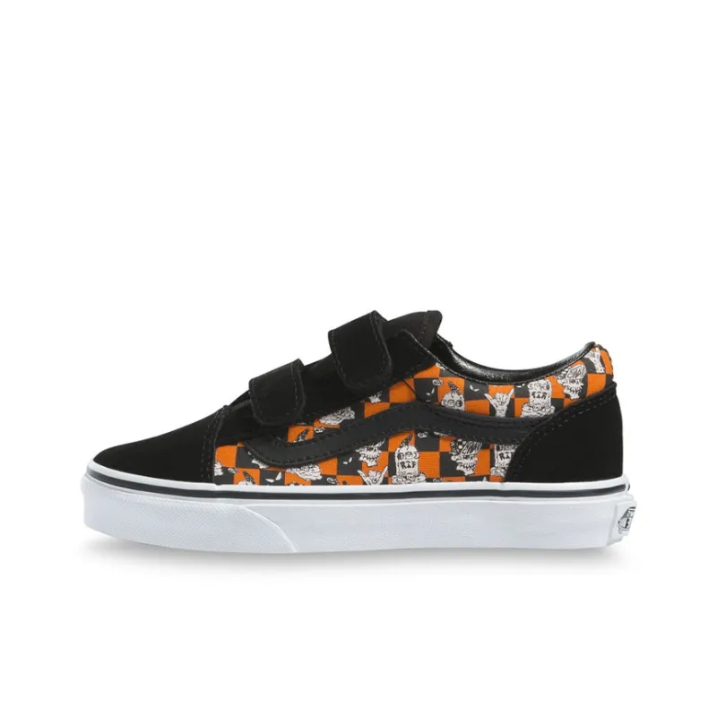 Vans Old Skool Low-Top Kids' Skateboarding Shoes Black Yellow Teenagers-0