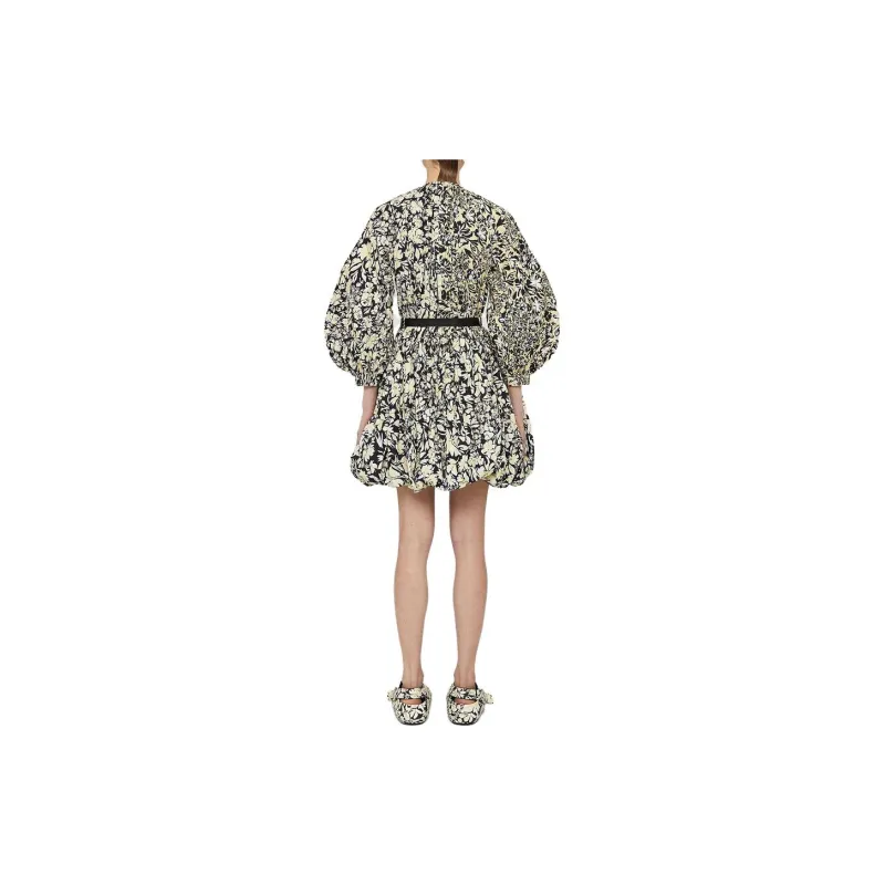 JIL SANDER Floral Print Belted Waisted Mini Dress-2