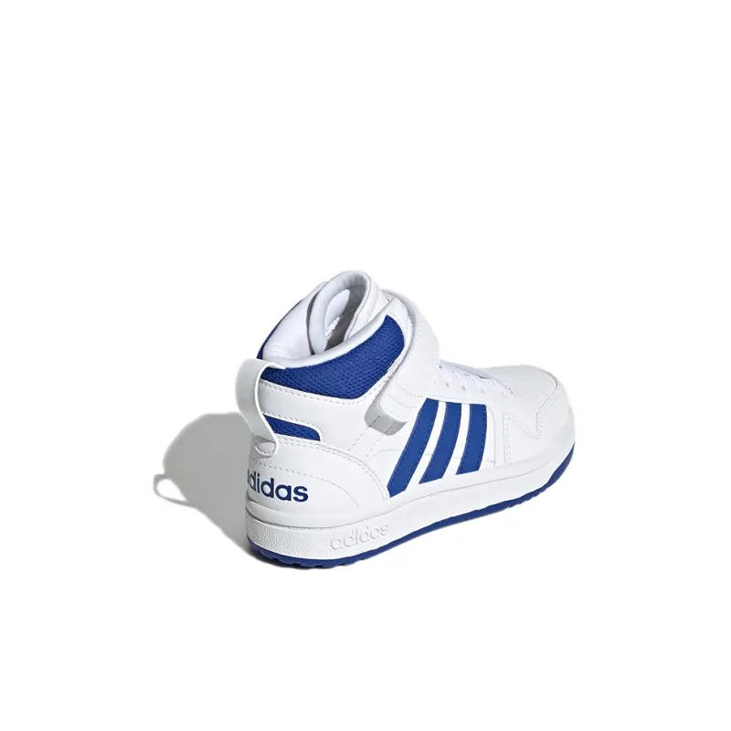 Adidas Neo Postmove Abrasion Resistant Mid Top Children's Basketball Shoes White Kids-5